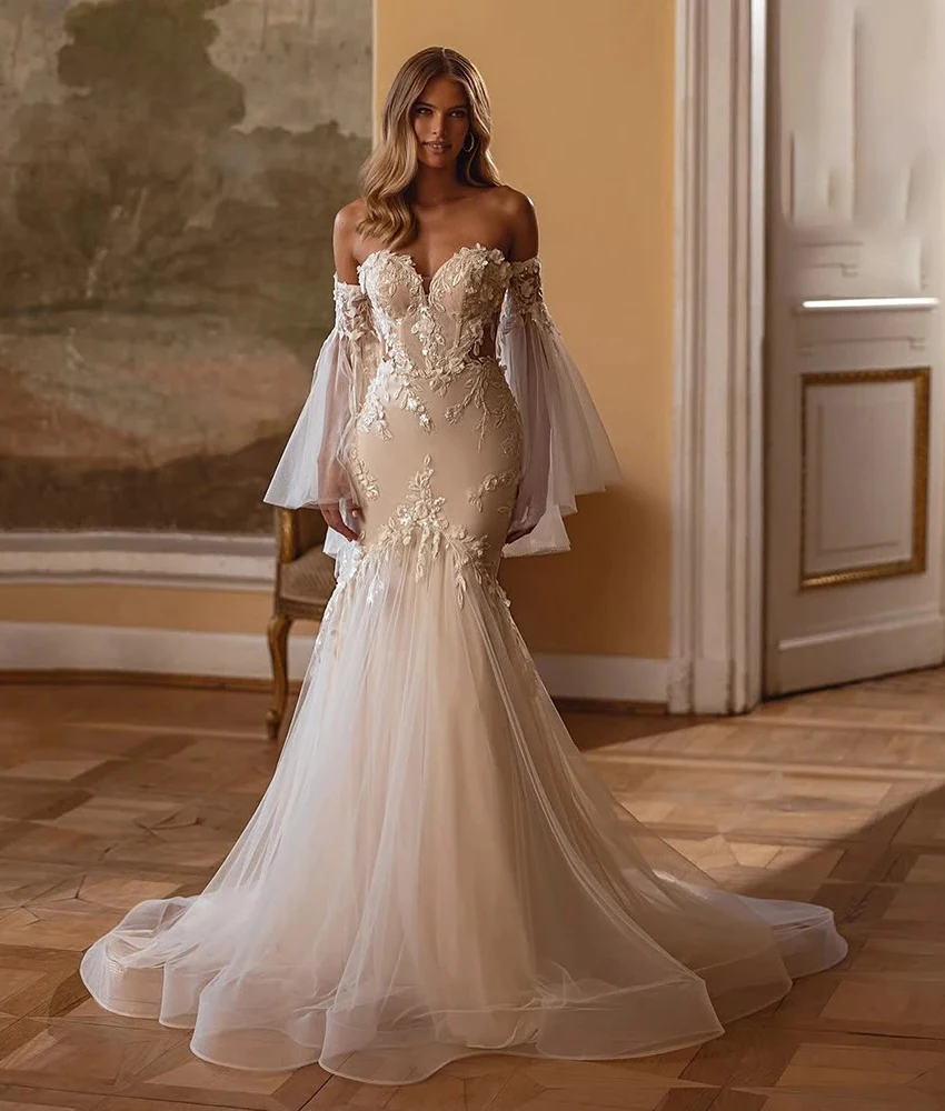 

Customized High Quality Organza Mermaid Appliques 3D Flowers Evening Dress Sexy Sleeveless Sweetheart Floor Length prom dresses