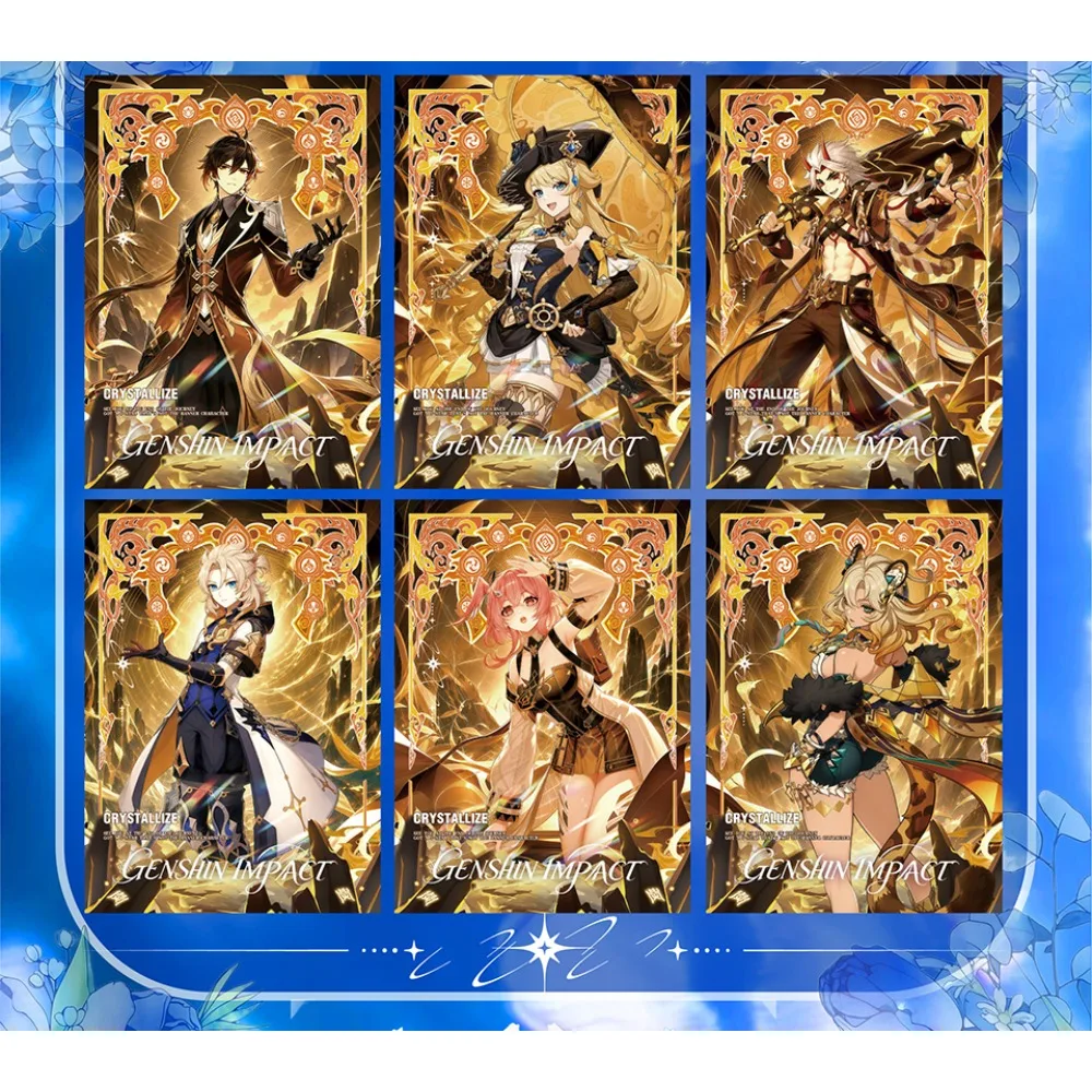 Genshin Impact Collection Cards Christmas Family Reunion Holiday Gift for Teenagers Open World Adventure Game Cards Peripheral