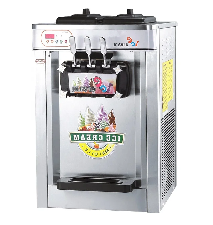 

China Wholesale Prices Cheap 22L Soft Serve Ice Cream Machine For 2+1 Flavors