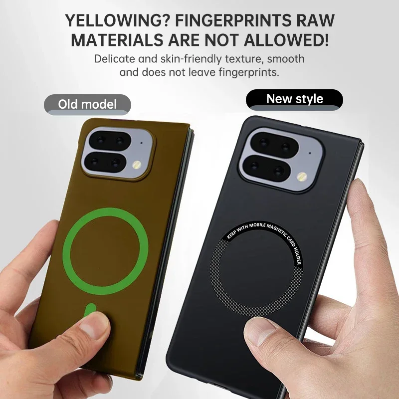 حافظة بلاستيكية مغناطيسية فاخرة غير لامعة بدون إطار لهاتف جوجل بيكسل 10 9 برو غطاء خلفي صلب رفيع للغاية بدون حدود