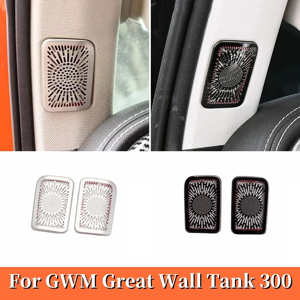 

For GWM Great Wall Tank 300 2021 2022 2023 A Pillar AC Air Outlet Vent Trim Interior Accessories Speaker Audio Loudspeaker Cover