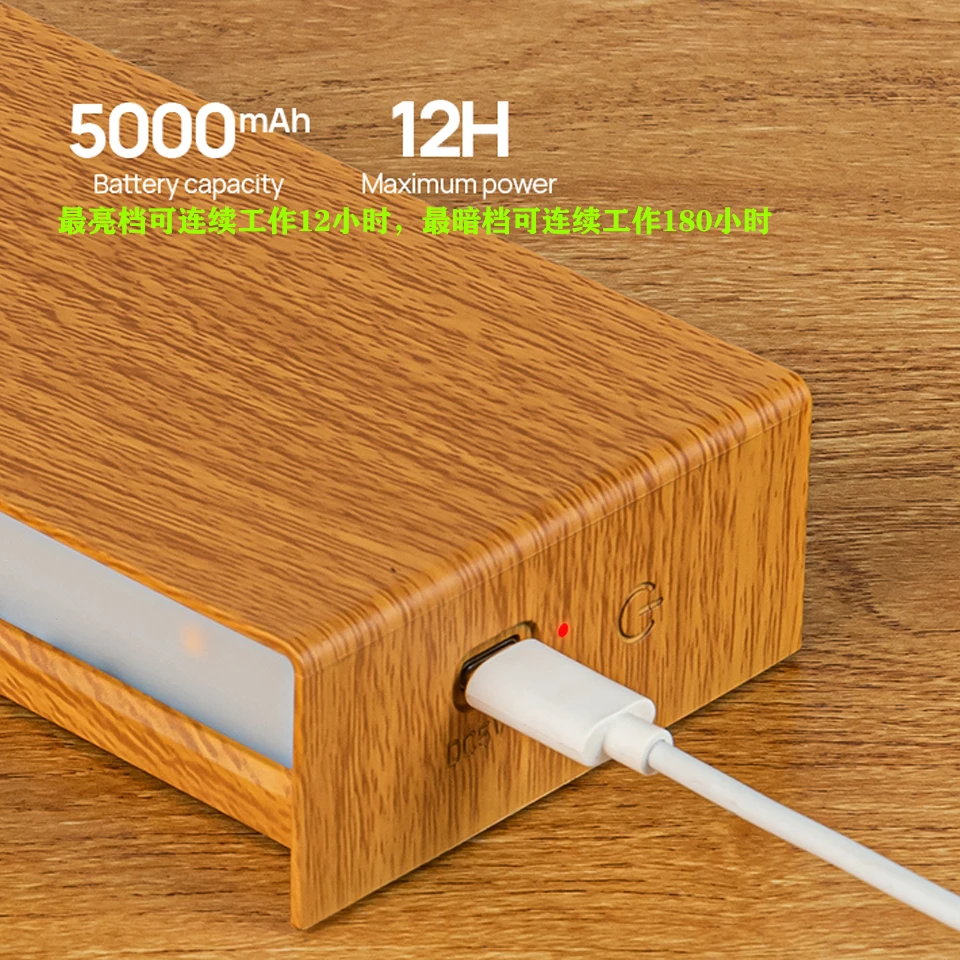 6W Wireless Portable LED Wall Lamp Touch Dimming Wall lights Type-C Charging Night Light Bedside Stairside Corner Decor 3 Colors