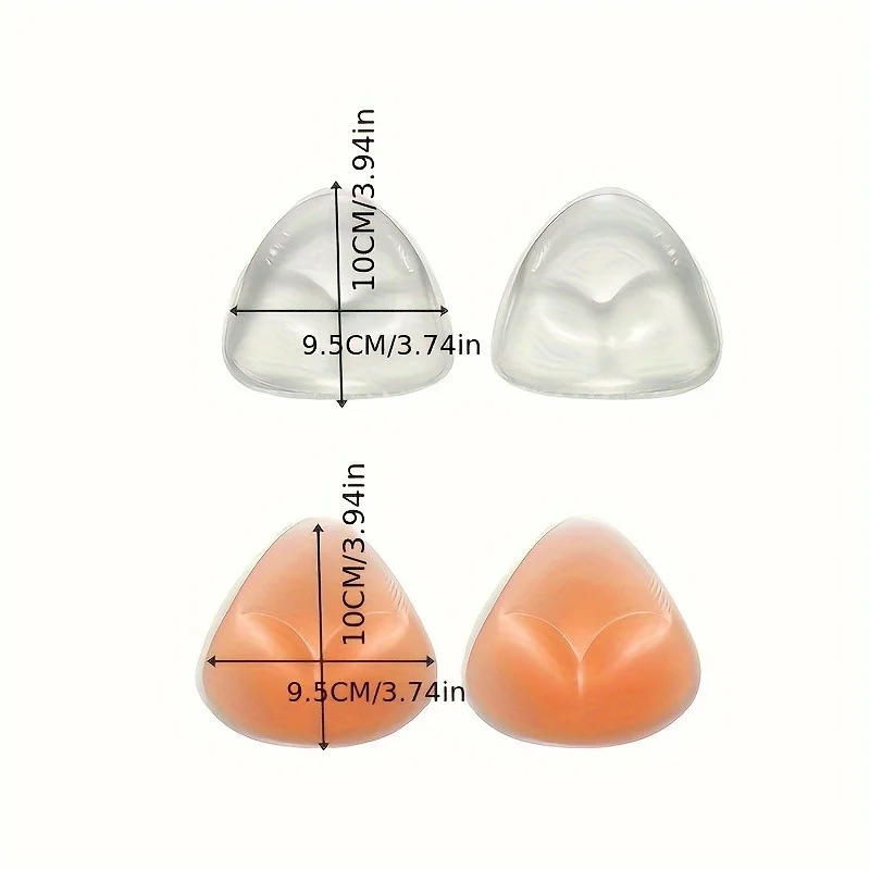 2 Pairs Silicone Invisible Push-Up Bra Pads,High Quality Quick-Dry Non-Slip Grip, Seamless Lift for Bras Bikinis Swimwear