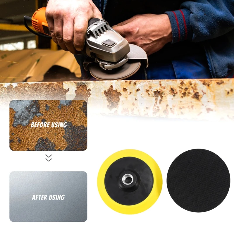 ABGG-5 Inch(125Mm) Hook And Loop Sanding Pad 5 Inch Sander Backing Plates With 5/8-11 Threads(2 Pack)
