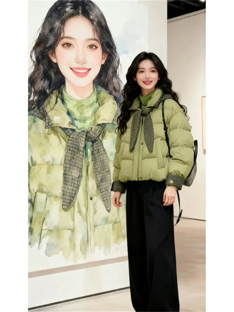 الكورية Sle Faionable مقنعين القطن Jaet المرأة الدافئة ular ربيع جديد معطف القطن عارضة مريحة مع زر