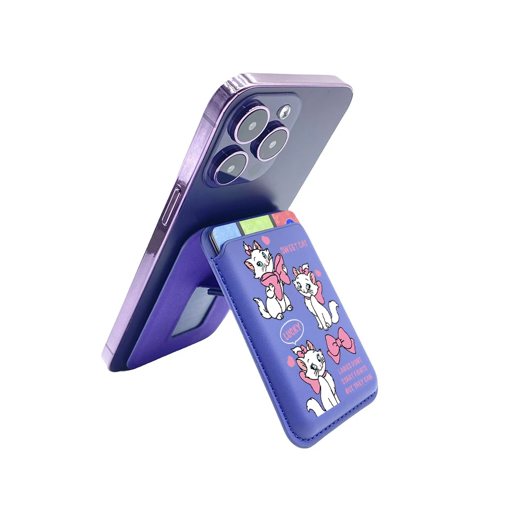 Simpatico gattino sexy Portafoglio magnetico Borsa Nascondi supporto per iPhone 16 15 14 13 Porta carte in pelle per custodia Magsafe Pocket Cover
