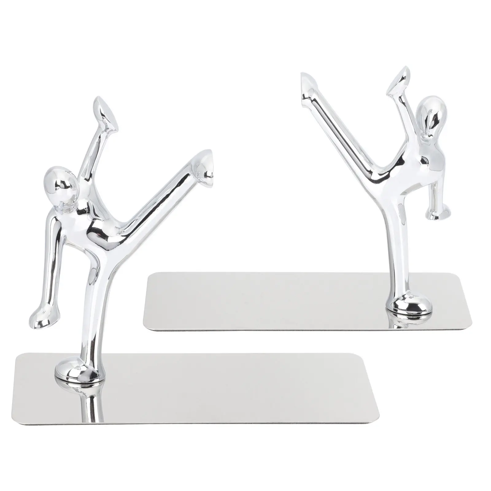 

1 пара металлических подставок для книг, современный настольный органайзер, практичное украшение для дома и офиса, аккуратный простой дизайн, длительный срок службы