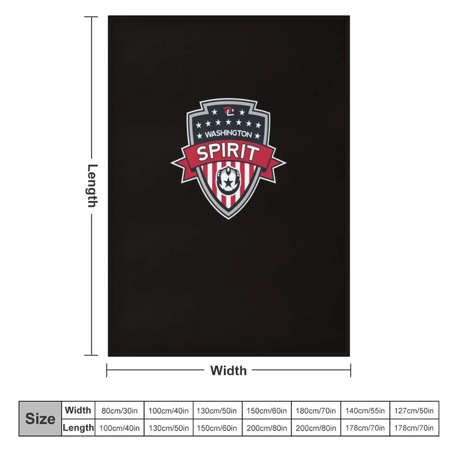 Washington Spirit Icon Classic T-Shirt Throw Blanket Beach Thins Moving Plush Blankets