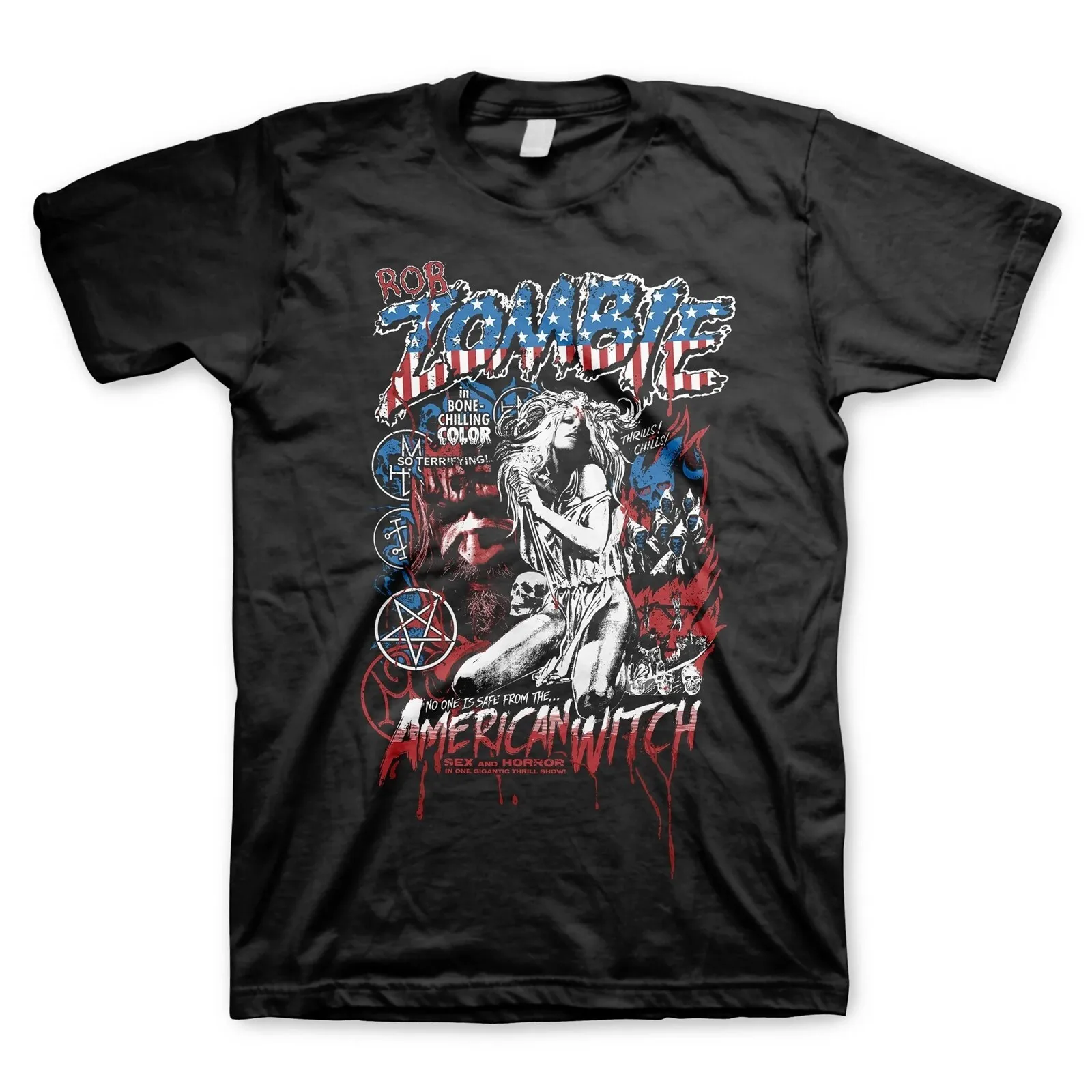 ROB ZOMBIE cd lgo AMERICAN WITCH Official SHIRT LG New educated horses hellbilly