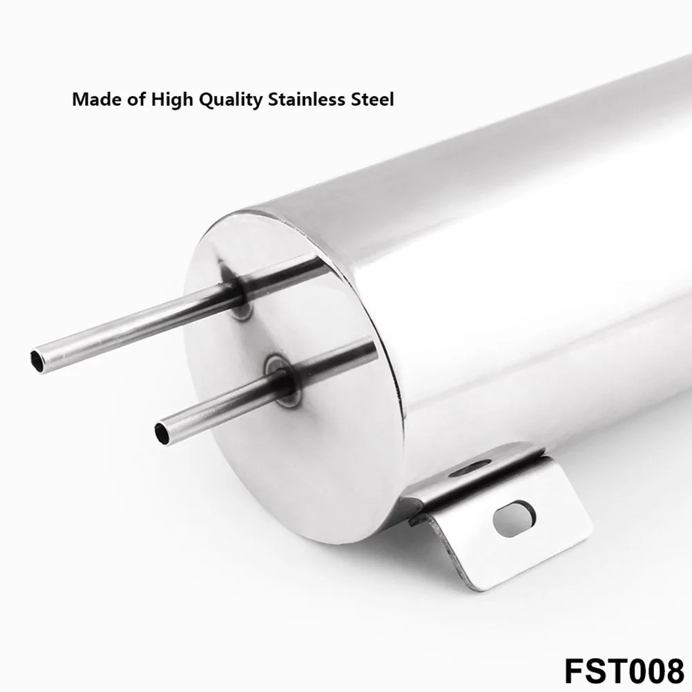 

Stainless Steel Radiator Universal Cooling Kettle Durable Lightweight Overflow Car Oil Catch Can Easy Install Reservoir Tank