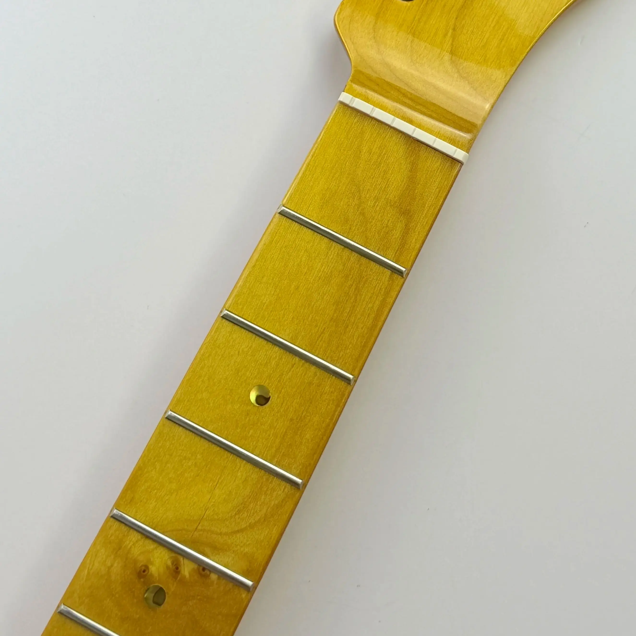 21-Fret TL One-Piece Guitar Neck, Maple Fingerboard Light Yellow Gloss, Electric Guitar Replacement
