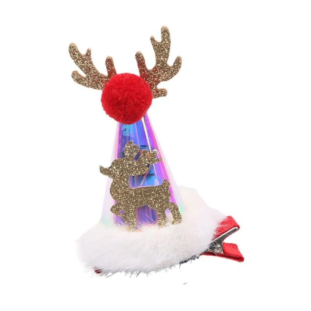 Costume Dress Up Snowflake Cloth Glow Children Hair Clip Antler Headband Korean Hair Accessories Christmas Hat Hairpin