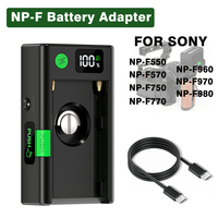 NP-F Battery Adapter Plate Battery Charger PD Fast Charging With LCD Indicator For Sony NP-F550 F570 F750 F770 F960 F970 F980