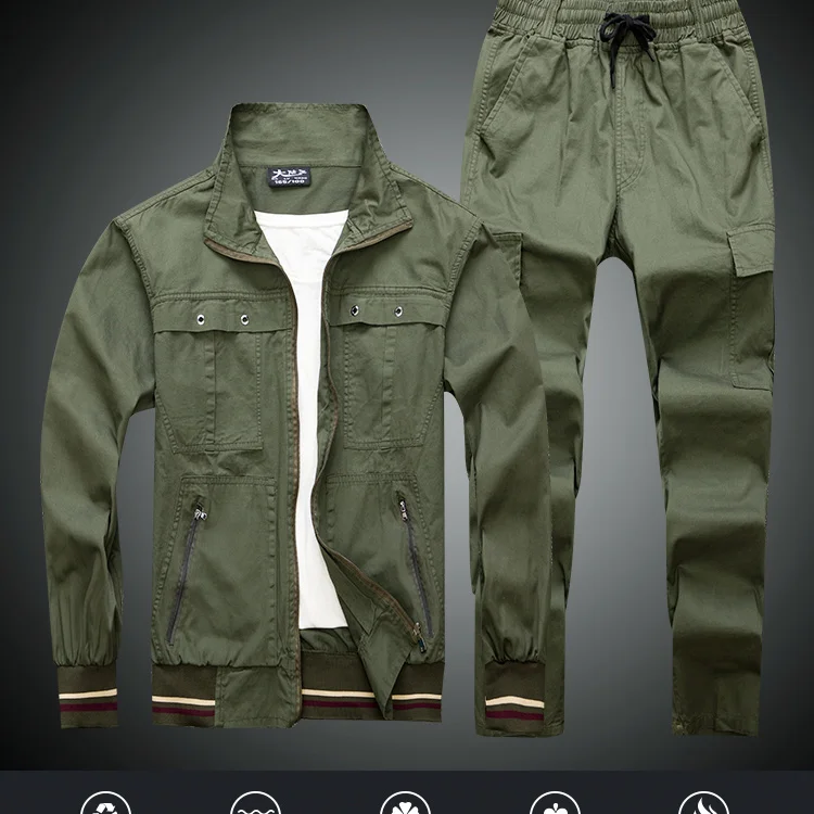 Men Camouflage Work Suit Wear Resistant Working Outfit For Welding Auto Repair Workshop Outdoor Labor Protection
