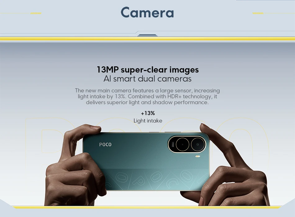 Global Version POCO C81 Pro smartphone UNISOC T7250 processor 6.9" LCD display 13MP main camera 6000mAh 3.5mm headphone