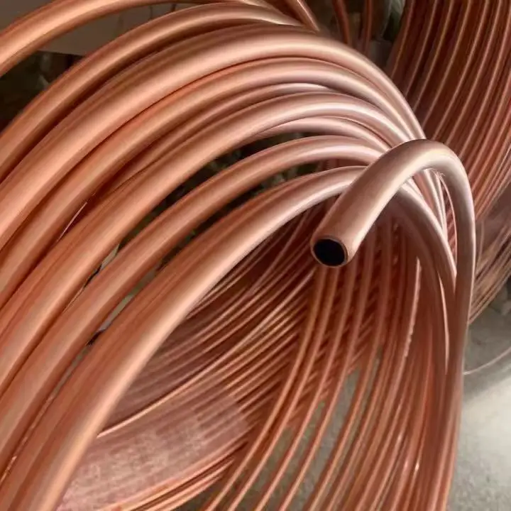 Copper Coil OD 1.6-10mm T2 Air Conditioning Pipe Wall Thickness 0.5-1.5mm for Cooling Projects Pure Copper Pipe Wire Craft DIY
