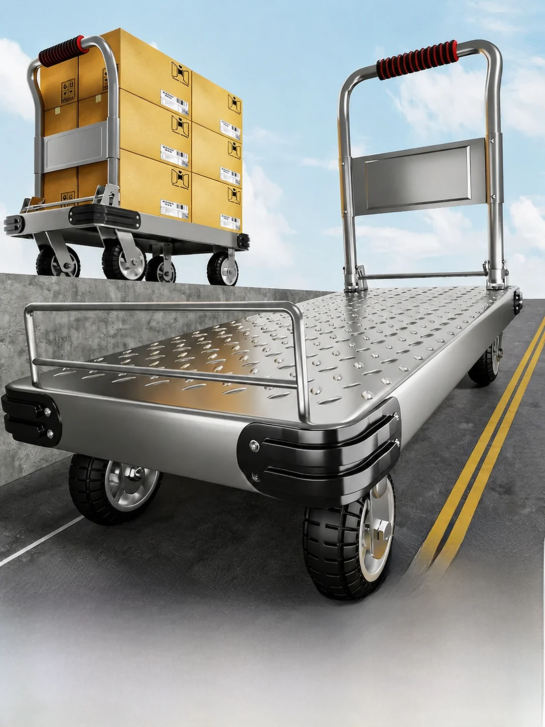 carrello-portatile-in-acciaio-con-maniglia-pieghevole-leggero-per-uso-domestico-e-trasporto