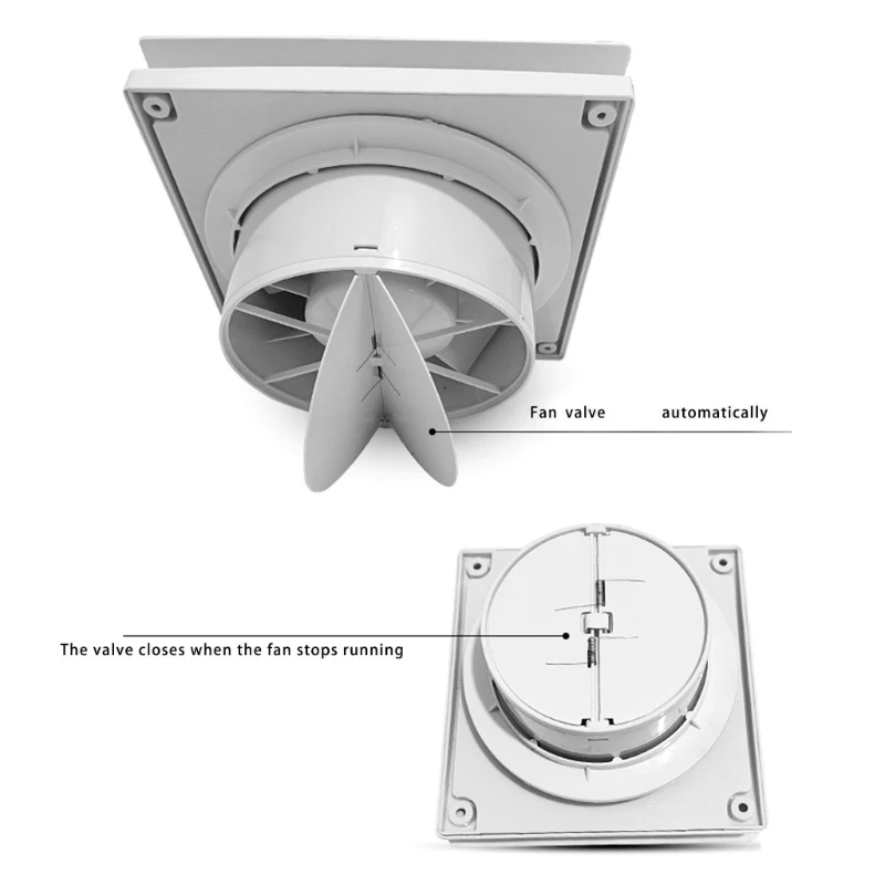 easy installs 34dB Quiet Bathroom Fan with Humidity Control 12W Motor Bathroom Vent Fan for Effective Ventilation