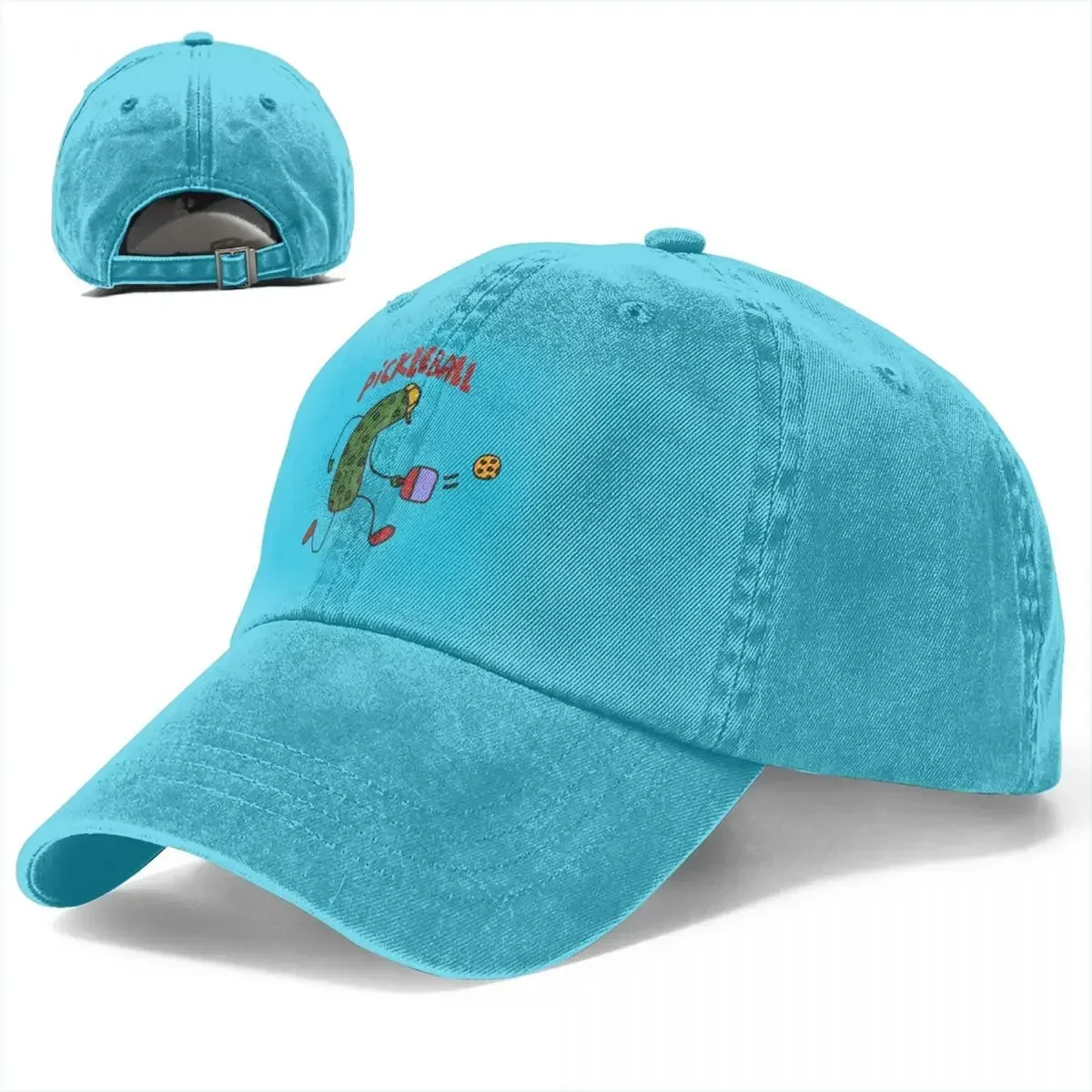 Funny Pickle Playing Pickleball Jeans Ponytail Baseball Cap Adjustable Hats For Men Women  Spring Autumn Hip Hop Casquette