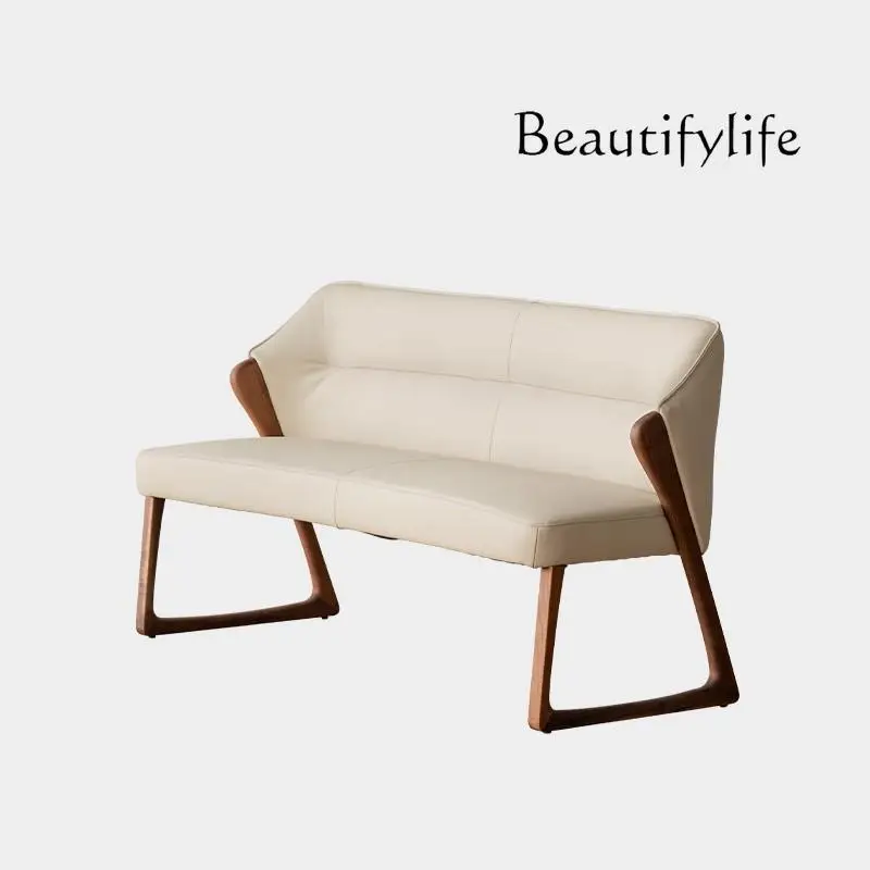 

Black walnut sofa chair simple solid wood fashion home soft bag designer high-end fashion