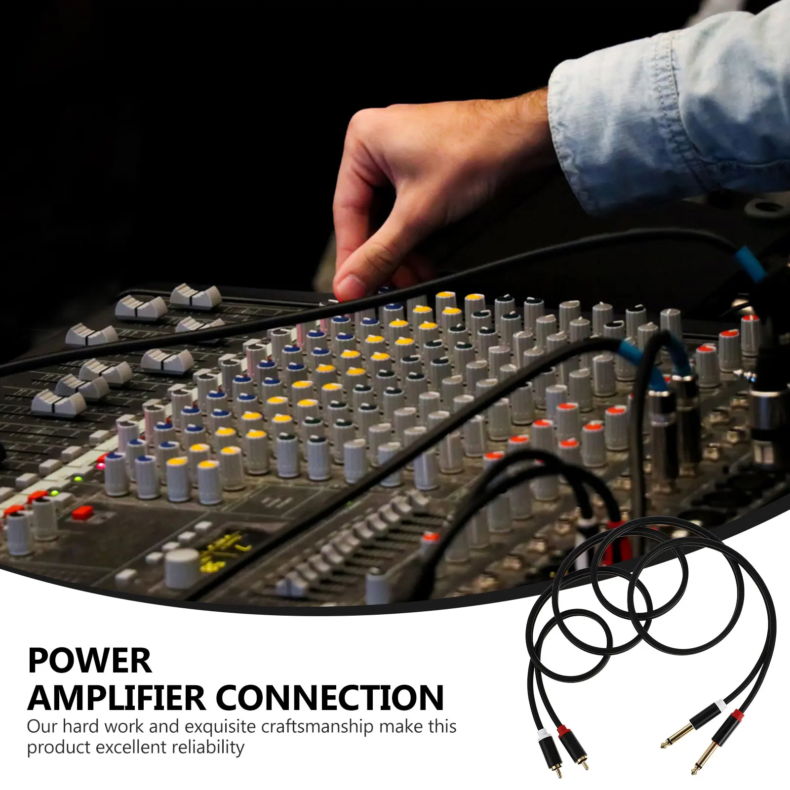 

Audio Cable Microphone Cord Music Player Speaker CD Recorder Mixer Durable PVC Bare Anti Interference Gold Plated