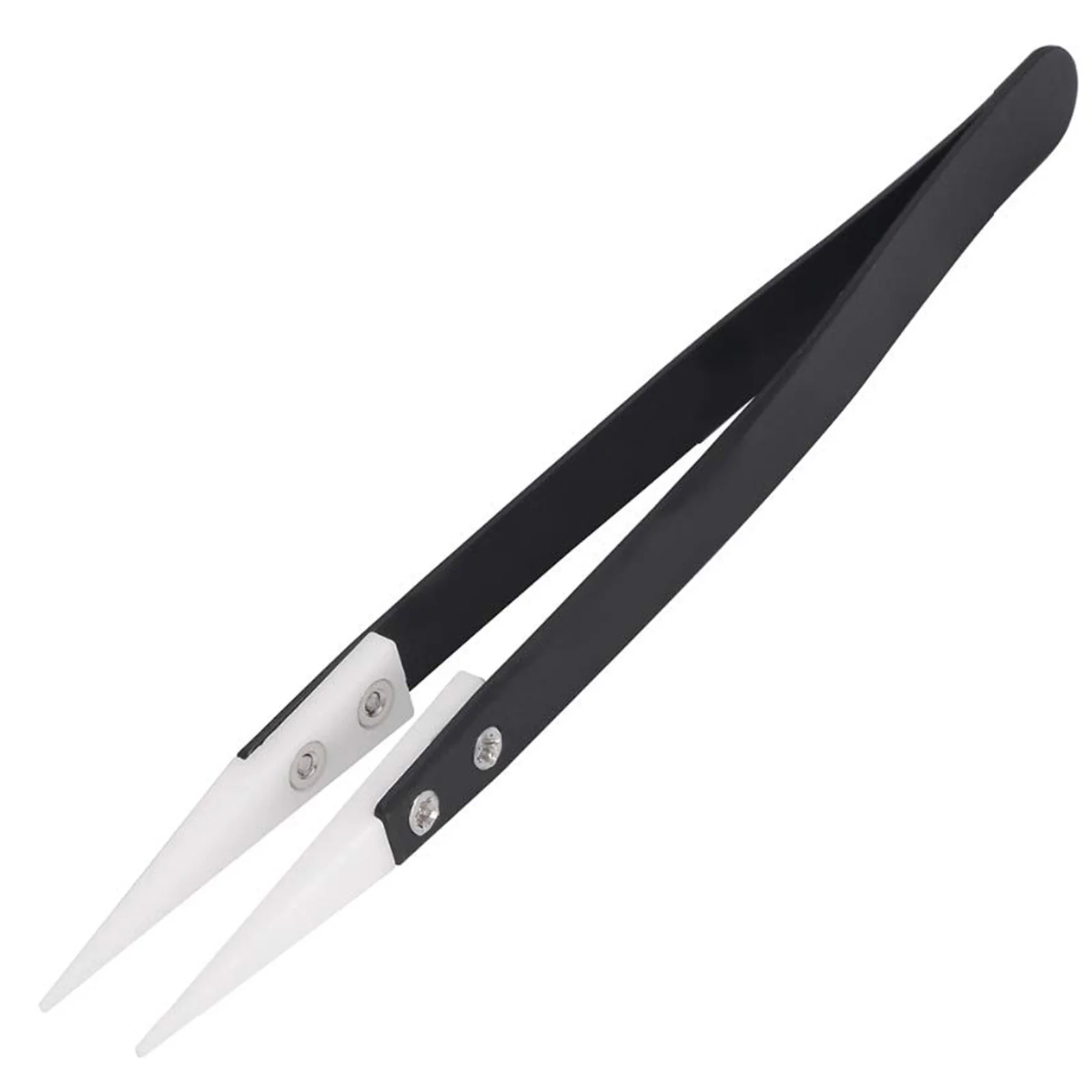 

4pcs Ceramic Tweezers Replaceable White Tips 3000F Heat Resistant Anti-Static Non-Conductive Precision Smd Industrial Tweezers
