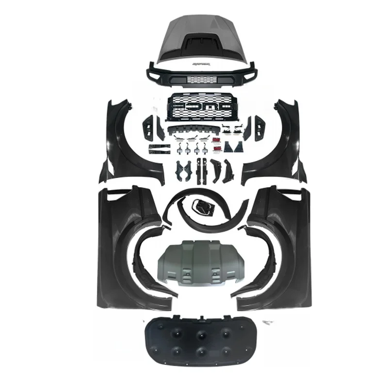 High Quality Conversion Body Kit Fit for T7 2012‑2015 Upgrade To F‑150 Style Front Rear Bumpers Engine Cover Exterior