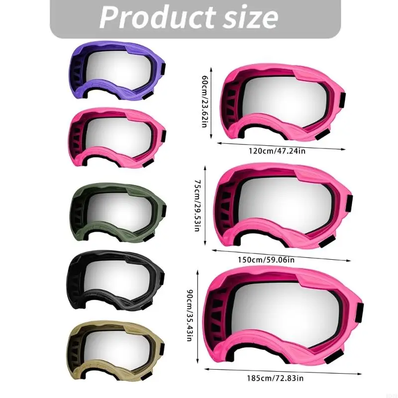 Haustier-Sonnenbrillenschutz für mittelgroße Hunde für den nördlichen Bereich mit verstellbarem Riemen für Outdoor-Sportarten – Detail 4