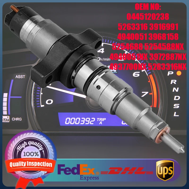 

High Quality Fuel Injector 0445120238 5263316 3968158 49400515254688 for Cummins Engine ISB Dodge Ram 2500 3500 5.9L