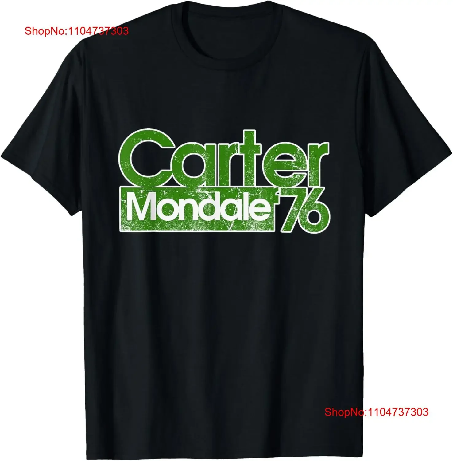 Carter Mondale 76 retro Jimmy camiseta vintage lavada versátil moda homme Top cómodo para uso diario