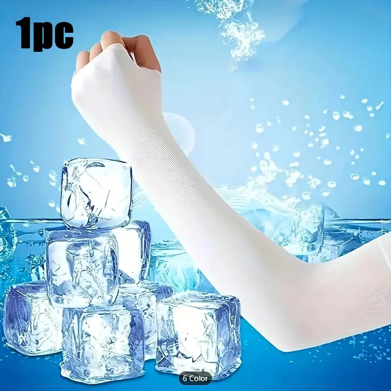 

Охлаждающие рукава из ледяного шелка для защиты от солнца, блокирующие УФ-излучение, для велоспорта и активного отдыха, дышащие, SPF50+, для летних прогулок на открытом воздухе