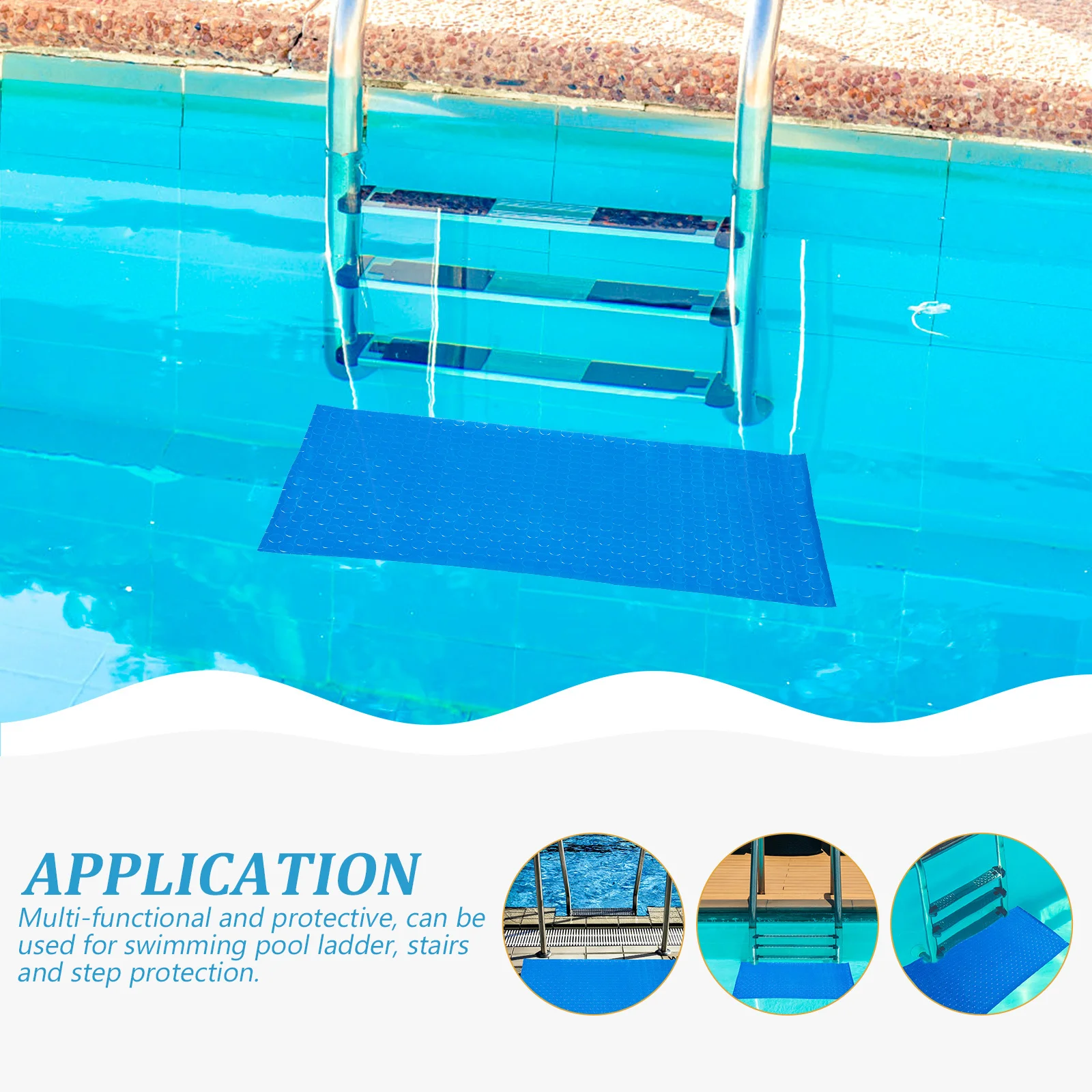 

Swimming Pool Ladder Mat Premium Non-Slip Protective Cushion for Above Ground Pool Floor Use Rubber Ladder Pad