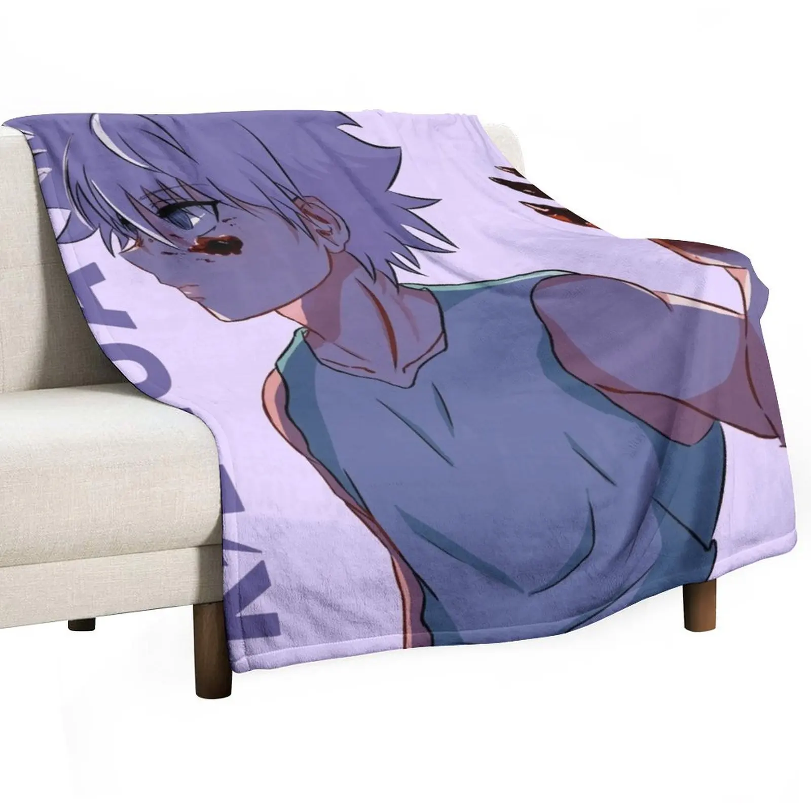 Killua? hxh Throw Blanket Hair Winter beds Blankets