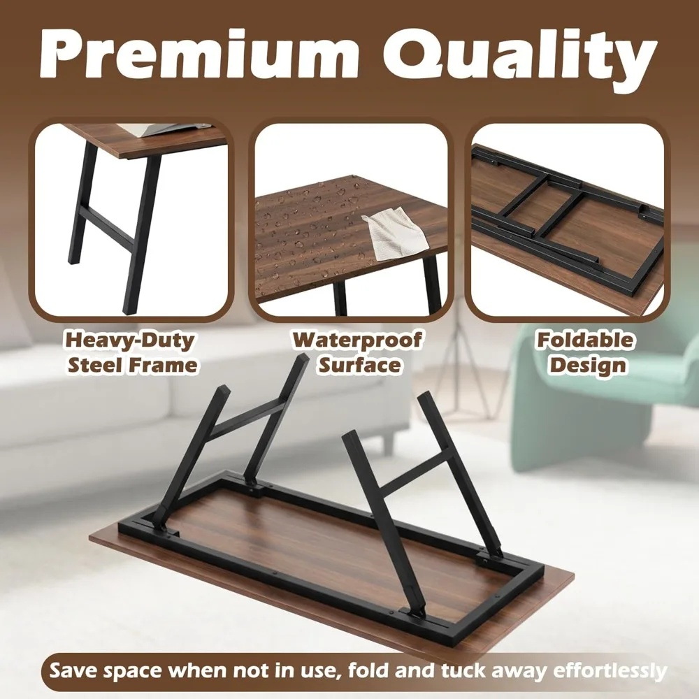 طاولة القهوة، طاولة أرضية محمولة للجلوس على الأرض، طاولة قهوة حديثة لمنتصف القرن، طاولة أرضية قابلة للطي لـ Li