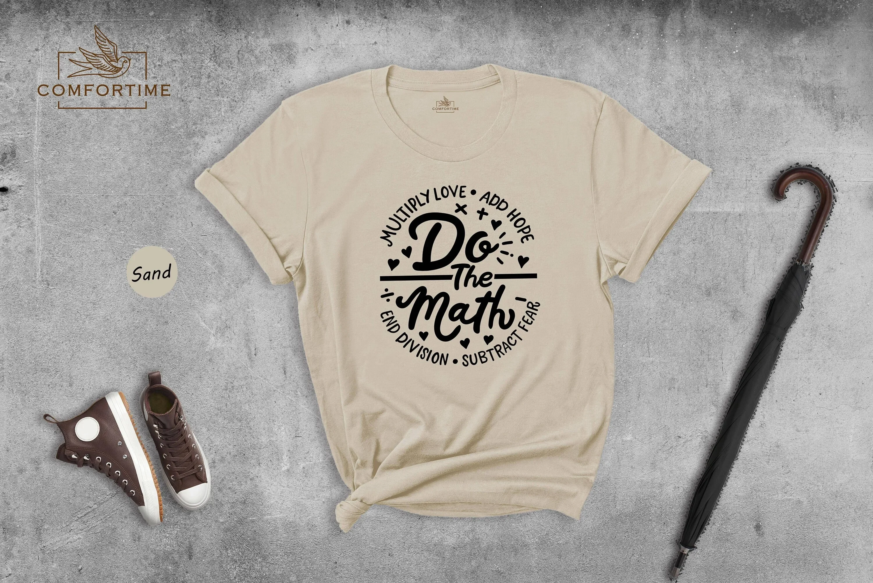 Multiply Love Add Hope Math T Shirt Teacher Positive Saying Outfit Lover