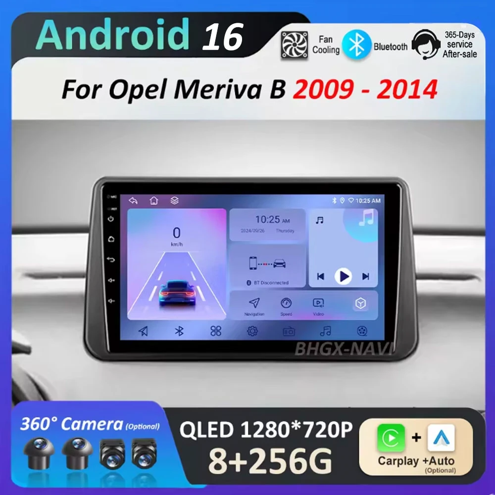 

Car Video Multimedia player Android System GPS for Opel Meriva B 2009 - 2014 WiFi Touch Screen Bluetooth Cooling Fan Accessories