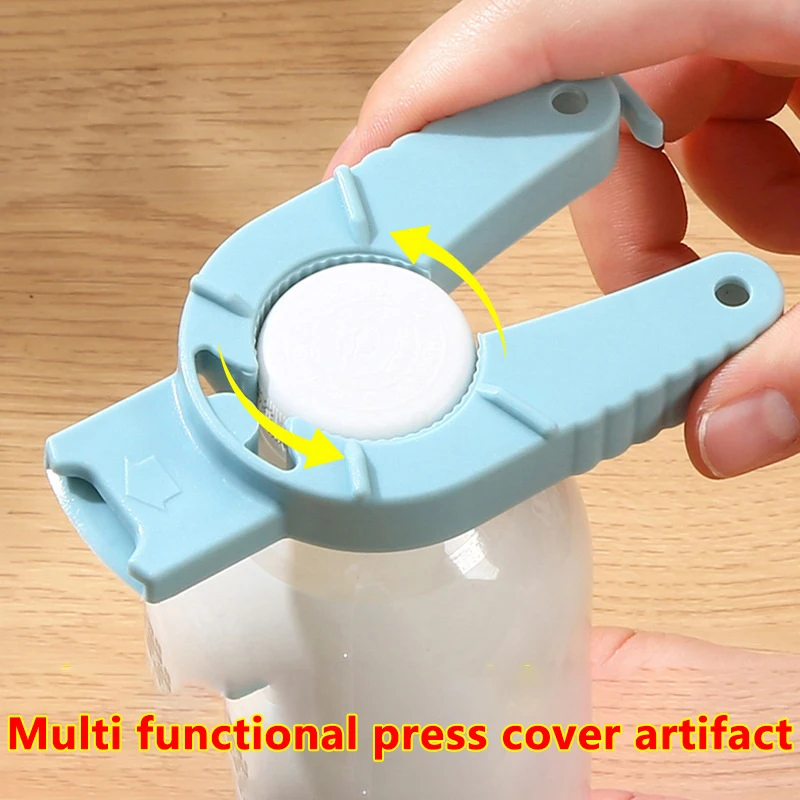 *New 2Pcs Multi Bottle Opener Plastic Can Opener Water Bottle Gripper Jar Lid Remover Pull Tab Soup For Weak Hand Senior Elderly