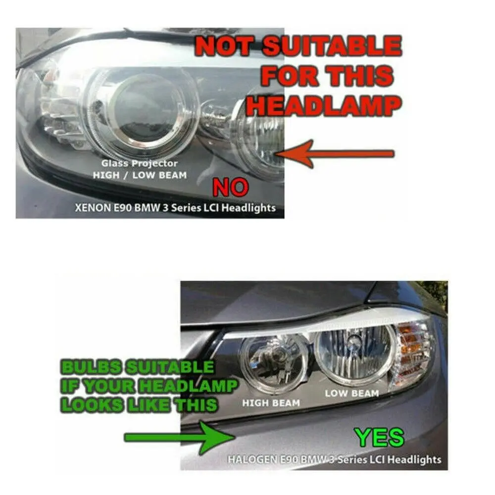 2 Stück CANbus Fehlerfreie LED Angel Eyes Halo Ring Marker Glühbirnen Passend für BMW E90 E91 LCI 2008 2009 2010 2011 6500K Weiß 12V – Detail 5