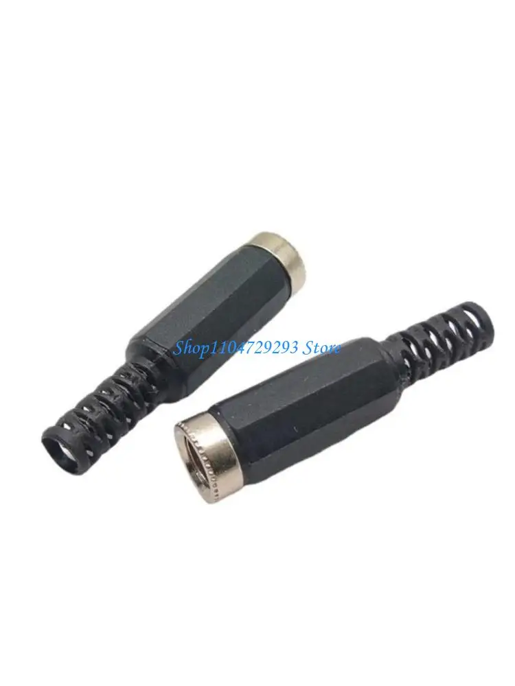 

Y2GD Set of 5pcs DIY Repair DC5521 Assembly Connectors Welded DC5.5mmx2.1mm Power Supply Female Power Plug Adapters Black