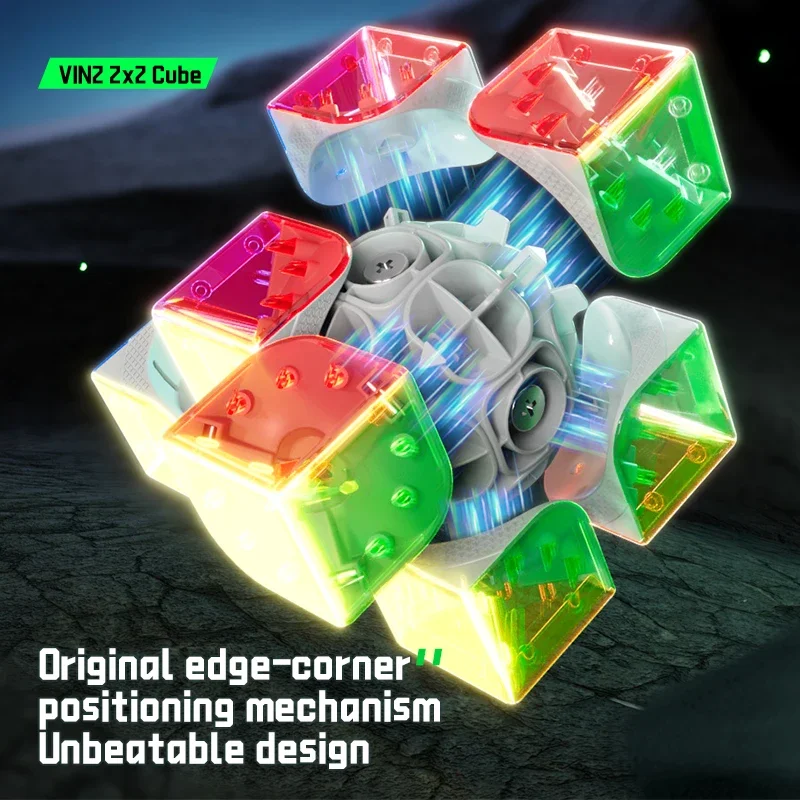 [JudyCube] VIN2 2x2 Cube UV Core Magic Speed Cube 2X2 Glossy Version Professional Fidget Toys VIN 2M Core UV Cubo Magico Puzzle