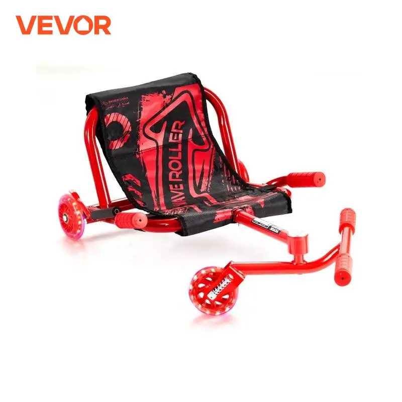 VEVOR 132/198lbs Kids Ride on Scooter Swing Side-to-Side Powered by Zig-Zag Motion Drifting Outdoor Sport Toys for Children Gift