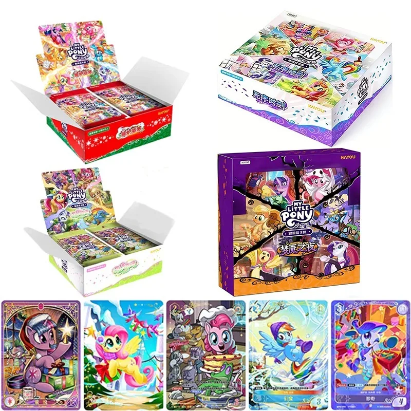 

Коллекционные карточки KAYOU My Little Pony: Ночь умиротворения и Ночь кошмаров, аниме-карточки для сражений, праздничный подарок