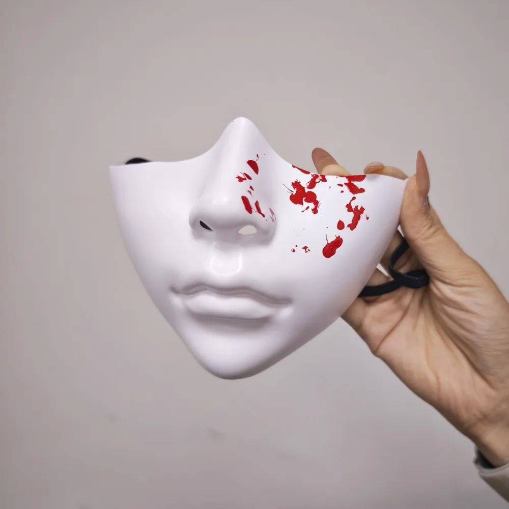 Cyberpunk Style Half Face Mask Exquisite Technological Halloween Mouth Cover Decorative Hip Pop Masquerade Mask Women