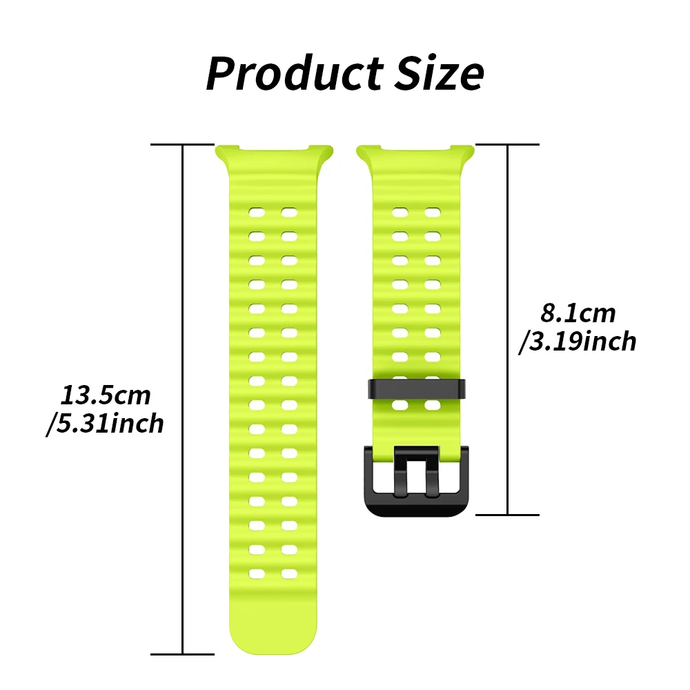 삼성 갤럭시 워치 8 클래식 46mm용 스포츠 실리콘 마린 스트랩, 갤럭시 워치 8 44mm 40mm용 밴드 교체용 스트랩