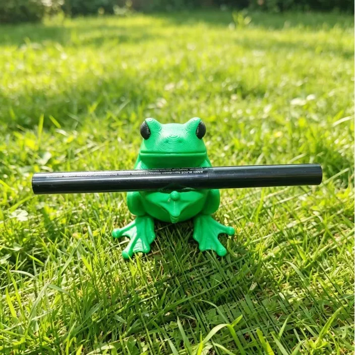 Adorable 3D Green Frog Pen Holder Multi-Functional Pen Stand Creative Stationery Storage Desktop Decor Frog Lovers Gift