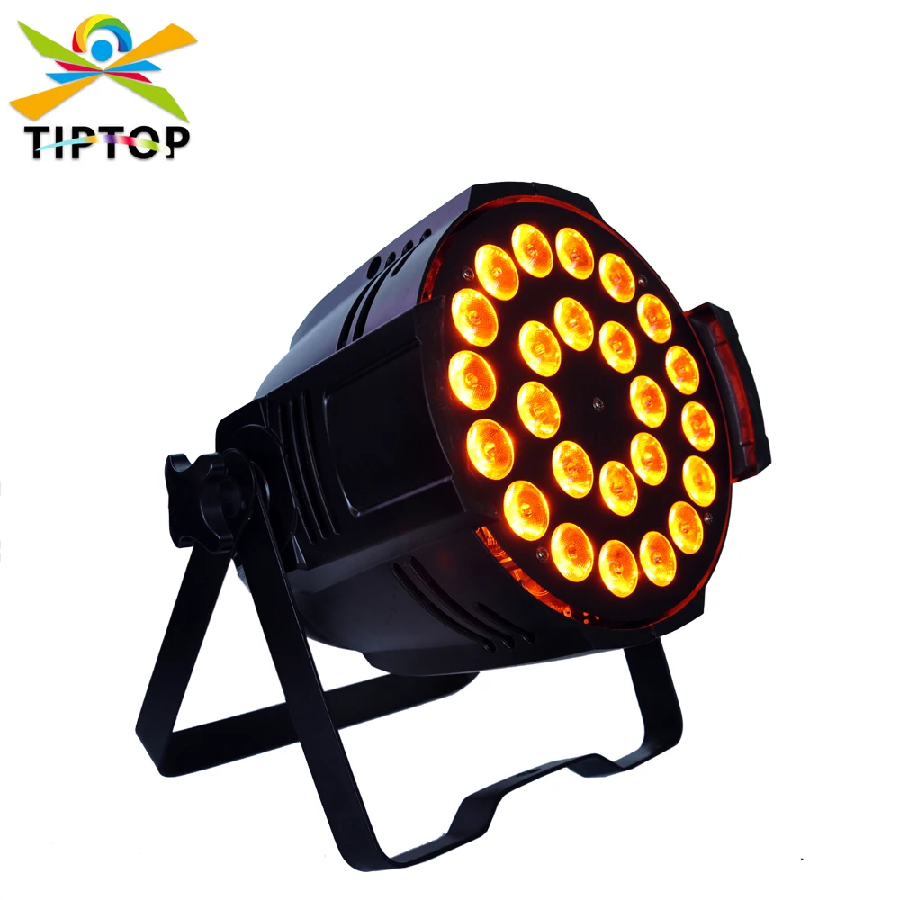 Gigertop-Iluminación de escenario Led Par 24x18W, luz cegadora de 6 colores, proyector de suelo trasero para escenario, TP-P66 para eventos de espectáculo de discoteca para interiores y exteriores