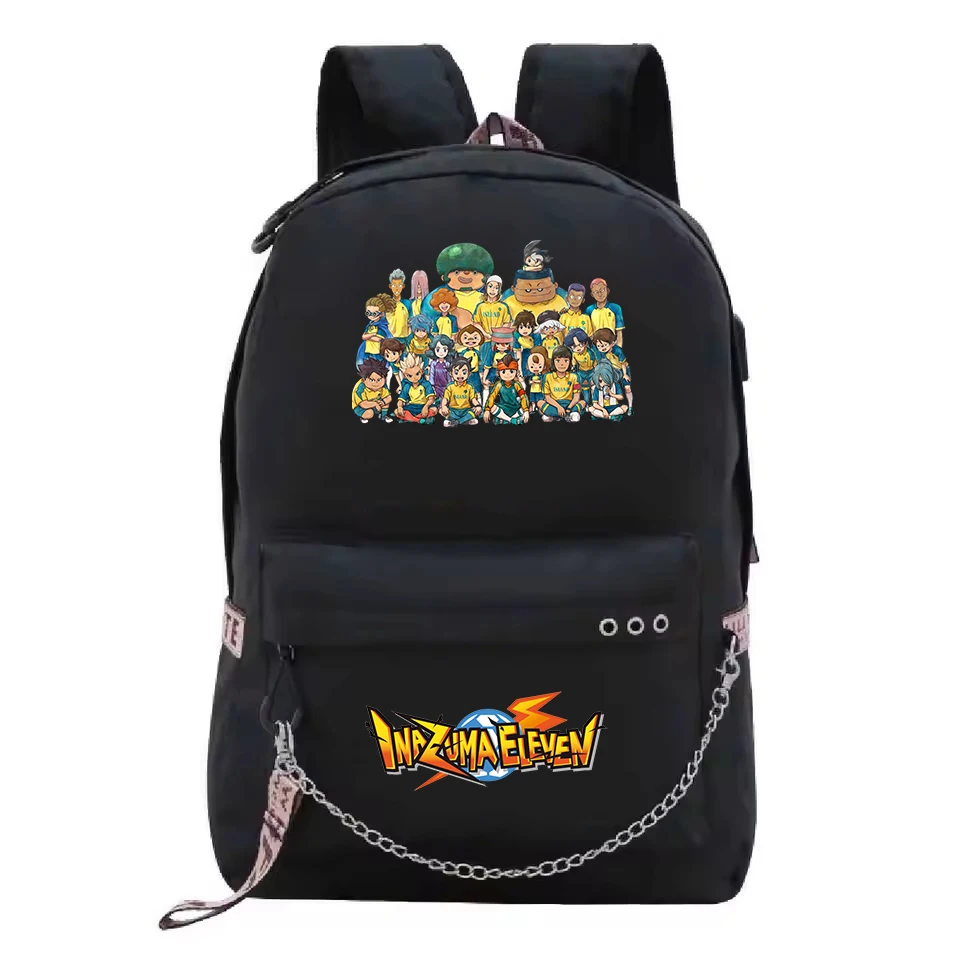 Inazuma Eleven Go Backpack Boys Girl School Bags Teenager Usb Charging Rucksack Fashion Students Outdoor Travel Backpack Mochila