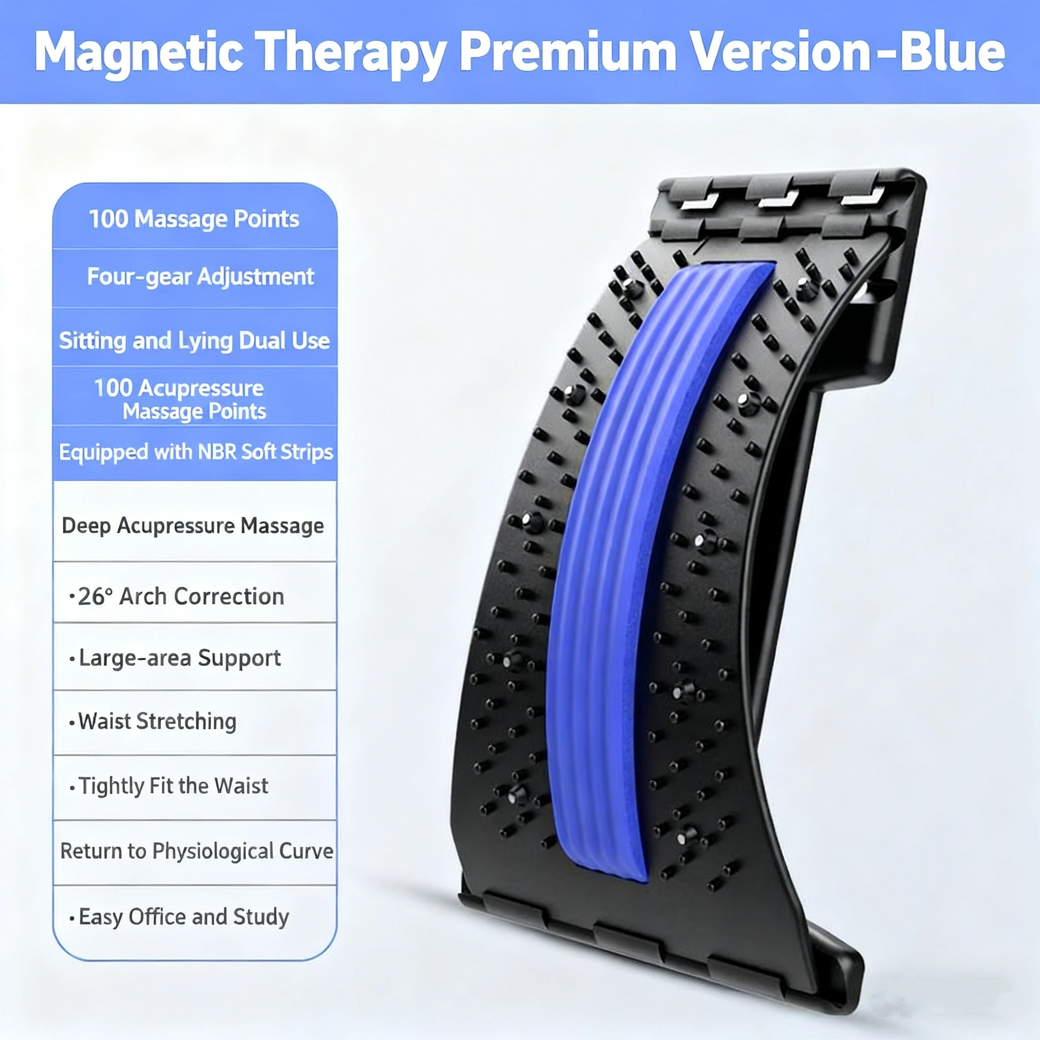 Lumbar Support Back Massager Vertebral Relaxer Lower Traction Stretcher for Spine Pain Relief Corrects Waist Relaxation view 5