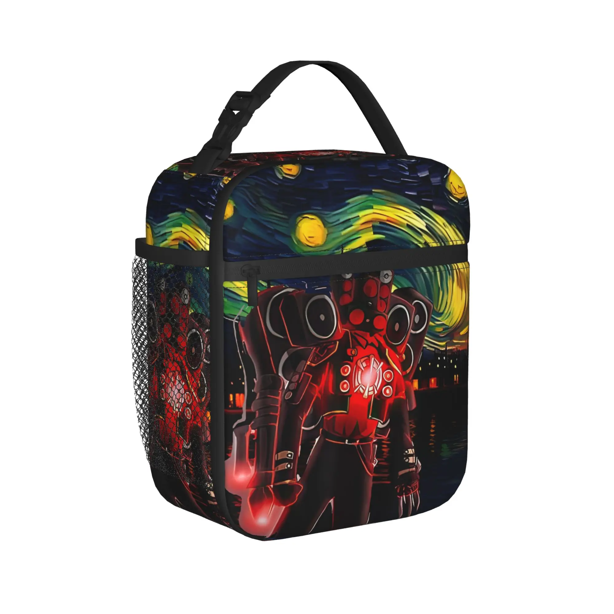 Skibidi Toilet Speakerman Cameraman -Tvman Insulated Lunch Bags High Capacity  Lunch Container Cooler Bag Tote Lunch Box