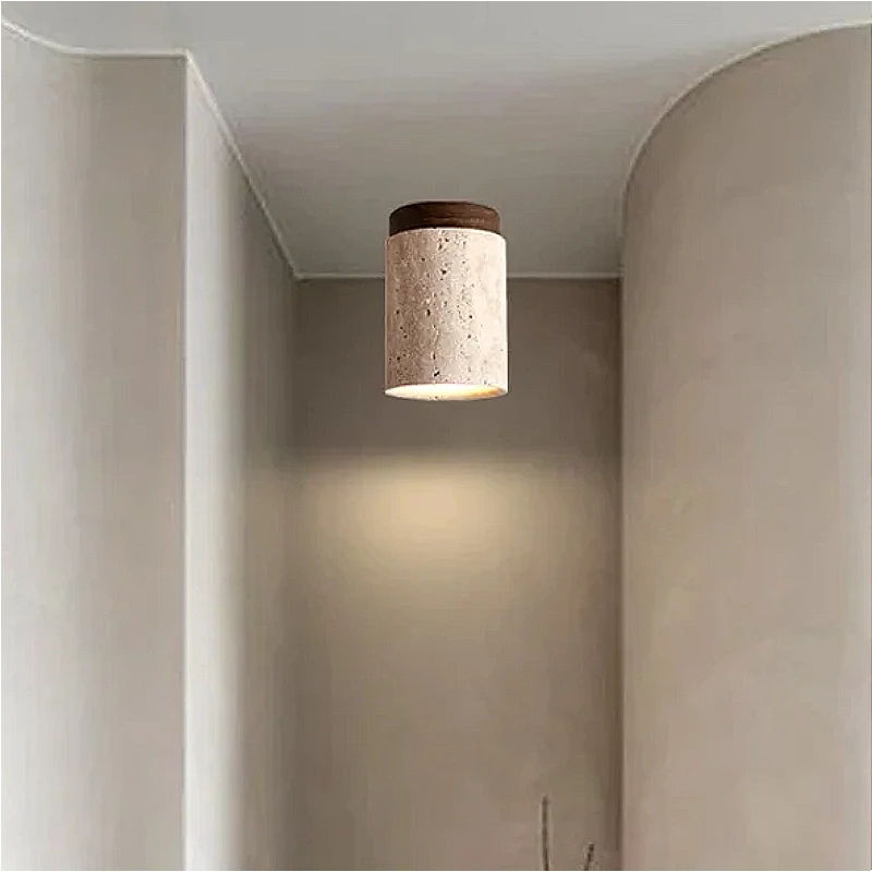 

Cave Stone Ceiling Light Minimalism Simple Household Lighting Hallway Corridor Living Room Aisle Lamp Home Decor Wabi-Sabi Light